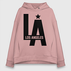 Толстовка оверсайз женская Los Angeles Star, цвет: пыльно-розовый