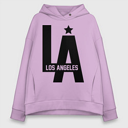 Толстовка оверсайз женская Los Angeles Star, цвет: лаванда
