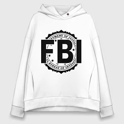 Толстовка оверсайз женская FBI Agency, цвет: белый