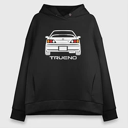 Толстовка оверсайз женская Toyota Trueno AE111, цвет: черный
