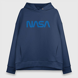Толстовка оверсайз женская NASA, цвет: тёмно-синий