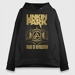Толстовка оверсайз женская Linkin Park: Road to Revolution, цвет: черный