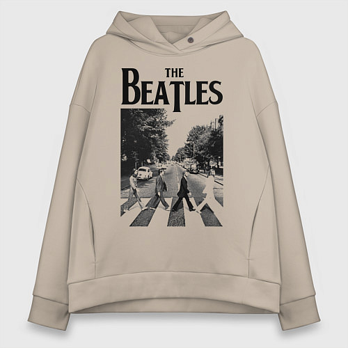 Женское худи оверсайз The Beatles: Mono Abbey Road / Миндальный – фото 1