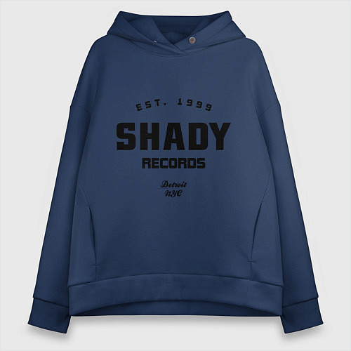 Женское худи оверсайз Shady records / Тёмно-синий – фото 1