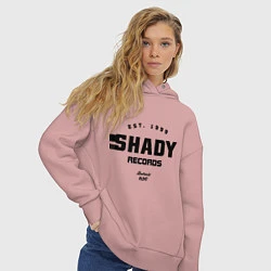 Толстовка оверсайз женская Shady records, цвет: пыльно-розовый — фото 2