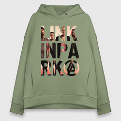 Толстовка оверсайз женская Linkin Park, цвет: авокадо