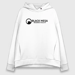 Толстовка оверсайз женская Black Mesa: Research Facility, цвет: белый