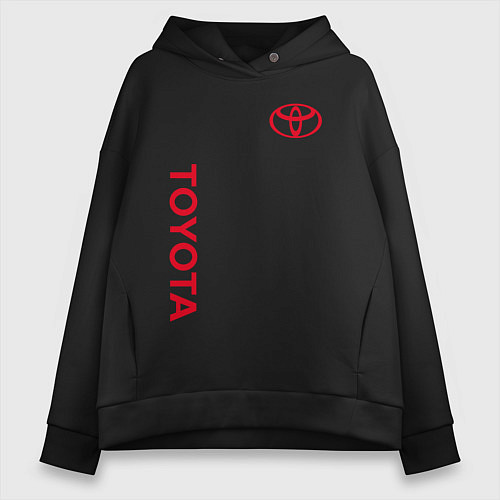 Женское худи оверсайз TOYOTA / Черный – фото 1