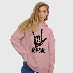 Толстовка оверсайз женская Real Rock, цвет: пыльно-розовый — фото 2