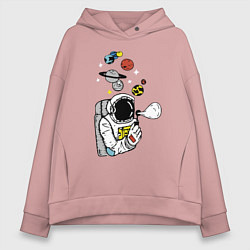 Толстовка оверсайз женская Cosmos, цвет: пыльно-розовый