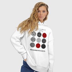 Толстовка оверсайз женская TOP: Blurryface, цвет: белый — фото 2
