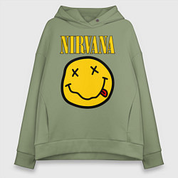 Толстовка оверсайз женская NIRVANA, цвет: авокадо