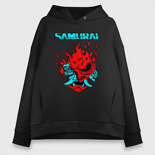 Женское худи оверсайз SAMURAI KEANU REEVES / Черный – фото 1