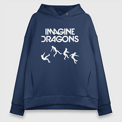 Толстовка оверсайз женская IMAGINE DRAGONS, цвет: тёмно-синий