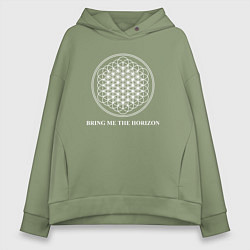 Толстовка оверсайз женская BRING ME THE HORIZON, цвет: авокадо