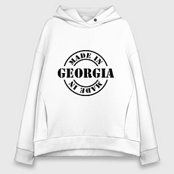 Толстовка оверсайз женская Made in Georgia (сделано в Грузии), цвет: белый