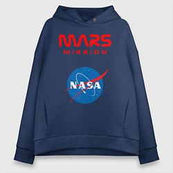 Толстовка оверсайз женская Nasa Mars mission, цвет: тёмно-синий