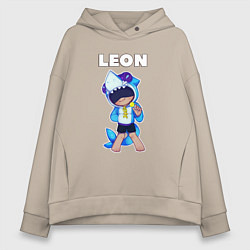 Женское худи оверсайз Brawl Stars LEON