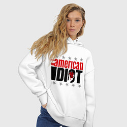 Толстовка оверсайз женская American idiot, цвет: белый — фото 2