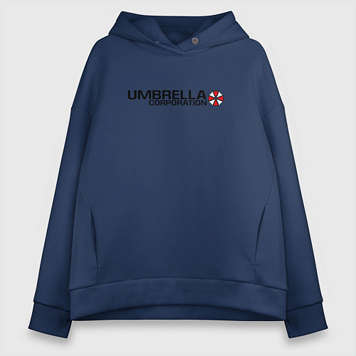 Женское худи оверсайз UMBRELLA CORP / Тёмно-синий – фото 1