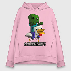 Толстовка оверсайз женская MINECRAFT, цвет: светло-розовый