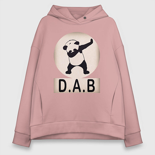 Женское худи оверсайз DAB Panda / Пыльно-розовый – фото 1