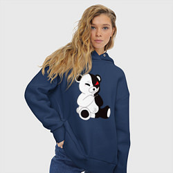 Толстовка оверсайз женская Monokuma, цвет: тёмно-синий — фото 2