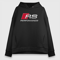 Толстовка оверсайз женская AUDI RS, цвет: черный
