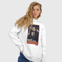 Толстовка оверсайз женская Eminem, цвет: белый — фото 2