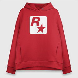 Толстовка оверсайз женская Rockstar Games, цвет: красный