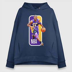 Толстовка оверсайз женская NBA Kobe Bryant, цвет: тёмно-синий