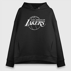 Толстовка оверсайз женская LA LAKERS, цвет: черный