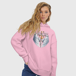 Толстовка оверсайз женская Heroes of Might and Magic, цвет: светло-розовый — фото 2