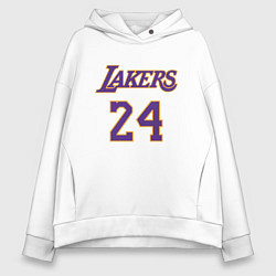 Толстовка оверсайз женская Lakers 24, цвет: белый