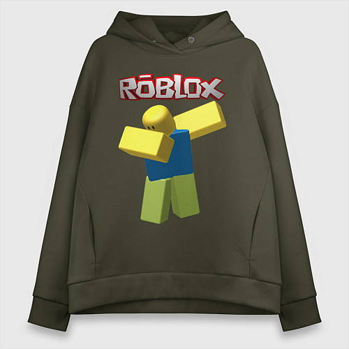 Женское худи оверсайз Roblox Dab / Хаки – фото 1