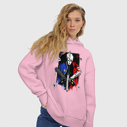 Толстовка оверсайз женская DMC, цвет: светло-розовый — фото 2