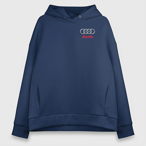 Женское худи оверсайз AUDI / Тёмно-синий – фото 1