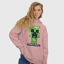 Толстовка оверсайз женская MINECRAFT, цвет: пыльно-розовый — фото 2
