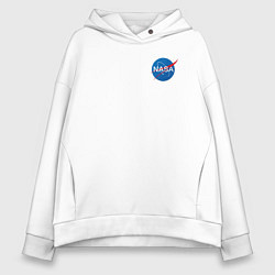Толстовка оверсайз женская NASA, цвет: белый