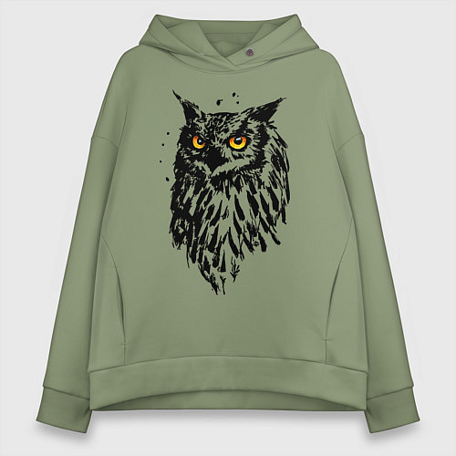 Женское худи оверсайз Сова / Авокадо – фото 1