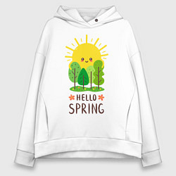 Толстовка оверсайз женская Hello Spring, цвет: белый