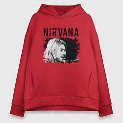 Толстовка оверсайз женская NIRVANA, цвет: красный