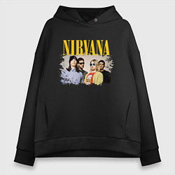 Толстовка оверсайз женская NIRVANA, цвет: черный