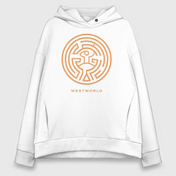 Толстовка оверсайз женская Westworld labyrinth, цвет: белый