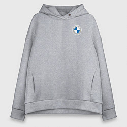 Толстовка оверсайз женская BMW LOGO 2020, цвет: меланж