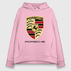 Толстовка оверсайз женская PORSCHE, цвет: светло-розовый