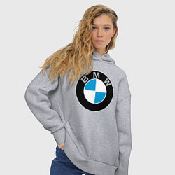 Толстовка оверсайз женская BMW, цвет: меланж — фото 2