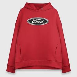 Толстовка оверсайз женская Ford, цвет: красный