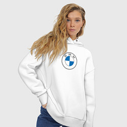 Толстовка оверсайз женская BMW M Power, цвет: белый — фото 2
