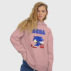 Толстовка оверсайз женская SEGA, цвет: пыльно-розовый — фото 2